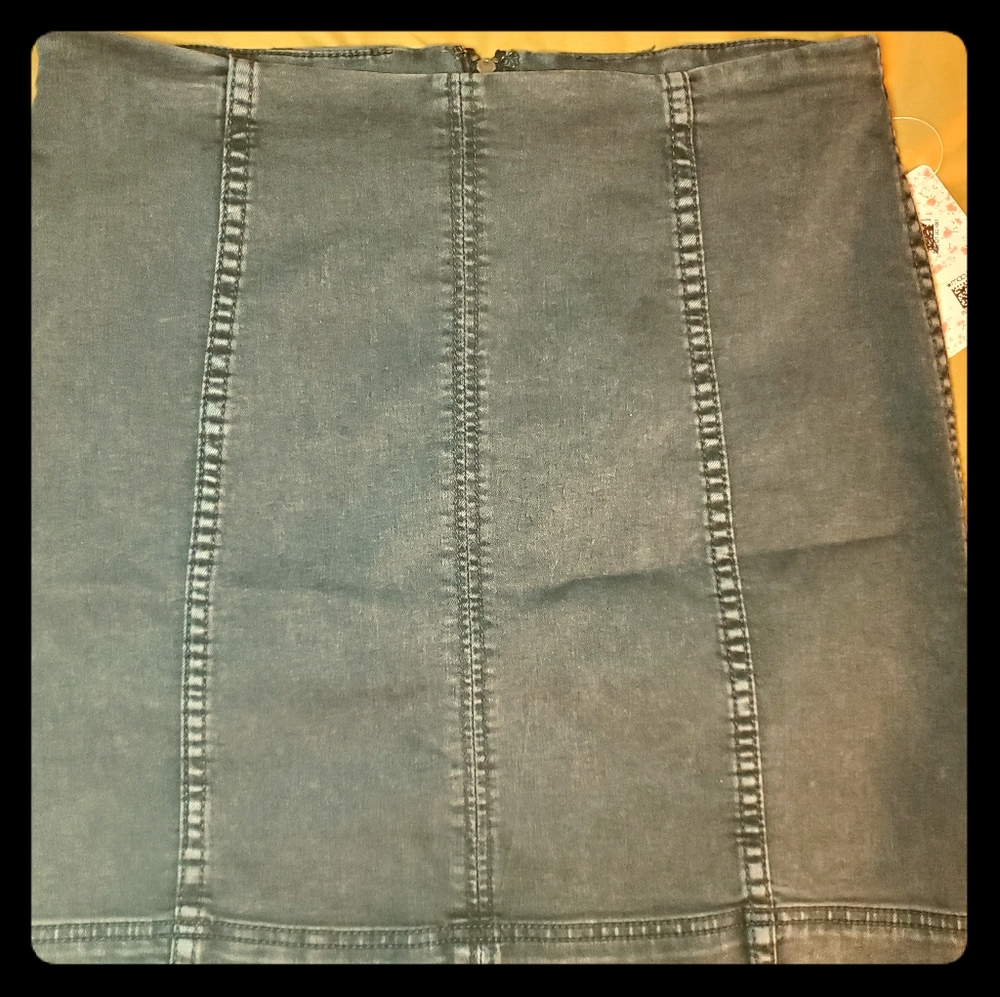 Free People Denim Mini Skirt